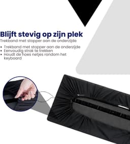 Keyboard Beschermhoes - Keyboard met 66 toetsen tot 98 cm Breed - Pianobeschermer - Keyboardhoes - Stofhoes - Keyboardbeschermer — thumbnail 3