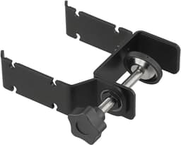 2 stuks Hoofdtelefoonhanger, dubbele haken met 360° draaibaar, vergulde metalen hoofdtelefoonstandaard, boren niet nodig, hoofdtelefoonhouder voor op het bureau, zwart — thumbnail 5