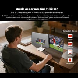 Blackview DCM8 Portable Monitor - 15,3 inch IPS Dubbel Scherm - Laptopscherm: 13-17.3" - 100% sRGB - Laptop Scherm Uitbreider - Plug & Play - Grijs — thumbnail 2