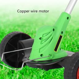 Draagbare Grasmaaier - Elektrische Trimmer - Onderhoud Gazon - Oplaadbaar Draadloos - Compact Lichtgewicht - Groen — thumbnail 2