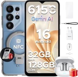 DOOGEE NOTE 56 X PRO VIP- Smartphone - Android 16- UNISOC T7225- 32GB RAM + 128GB ROM / 2TB TF - 6150mAh - 6,56 inch HD+ - 13MP + 8MP - NFC - Face ID - Gemini AI - Widevine L1- GPS — thumbnail 1