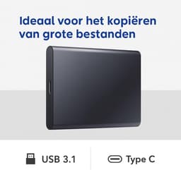 Externe Harde Schijf - Draagbare Opslag - Bestanden Opslaan - USB 3.1 Type-C - 12 x 12 x 1.5 cm — thumbnail 3