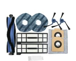 Accessoirekit - Accessoirekit geschikt voor Eufy X10 Pro Omni stofzuiger - Vervangingsset*1 rolborstel + 2 zijborstels + 2 filters + 2 dweildoeken + 2 stofzakken + 1 kleine witte borstel - 10 stuks