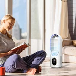 Draagbare airconditionerventilator, luchtverdamperkoeler, USB-airconditionerventilator, mini-airconditionerkoeler (blauw) — thumbnail 3