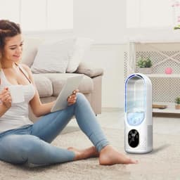 Draagbare airconditionerventilator, luchtverdamperkoeler, USB-airconditionerventilator, mini-airconditionerkoeler (blauw) — thumbnail 2