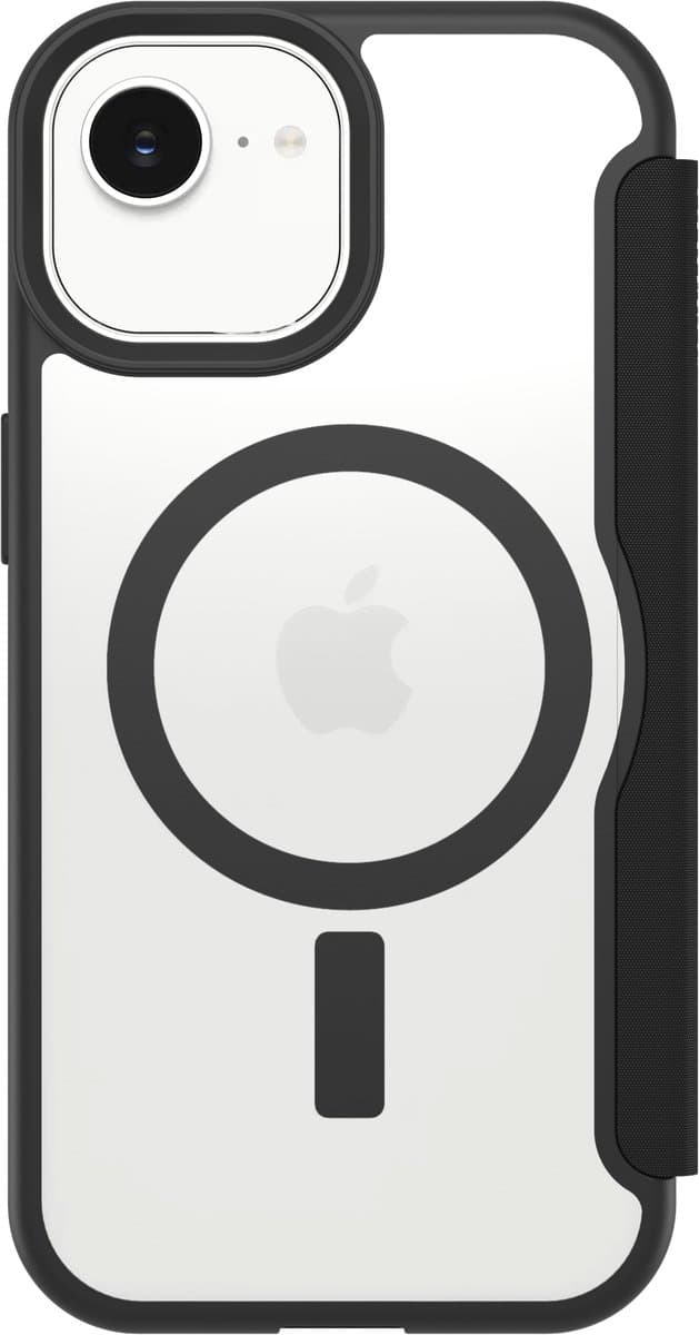 OtterBox React Folio voor MagSafe Series voor Apple iPhone 17e/16e/15/14/13, transparant/zwart - ProPack — afbeelding 1