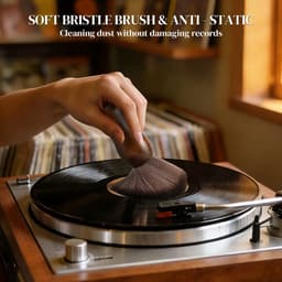 Premium Platenborstel - Vinylplatenreinigingsborstel - Antistatisch houten vinylborstel - Platenreiniger - Schoonmaak voor Vinylplaten - LP Borstel - Soft Brush Record Brush Antistatische Plaatborstel Van Carbon - Accessoires voor platenspelers — thumbnail 3