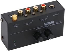 Delmark Phono Preamp - Voorversterker voor Platenspelers - RCA uitgang - RIAA Equalisatie - Met Volume- & Level-control — thumbnail 2