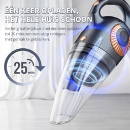 Atshark Snoerloze oplaadbare krachtige handstofzuiger voor nat en droog gebruik kruimeldief — thumbnail 5