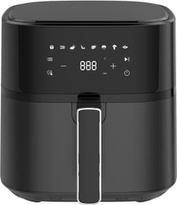Dewelling 6.5L Airfryer 625A – Kompakt Heteluchtfriteuse met Metalen Binnenmand – 1700W – Zwart — thumbnail 1