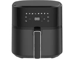 Dewelling 6.5L Airfryer 625A – Kompakt Heteluchtfriteuse met Metalen Binnenmand – 1700W – Zwart