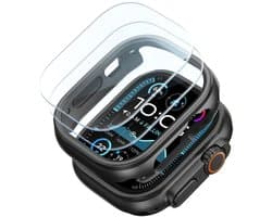 ESR Geschikt voor Apple Watch Ultra 3 / 2 / 1 - Hoesje met 2-Pack Tempered Glass - Bumper Case + Duo Pack Screen Protector - Armorite Protection Set - Zwart