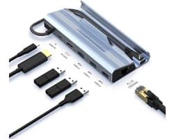 6-in-1 Dockingstation voor Steam Deck met 4K HDMI, 1000M Ethernet en Snellaad USB-C