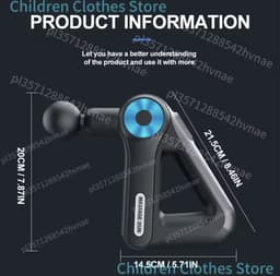 MIAAD massage gun - Massage pistool - Met 9 massagekoppen 9 niveaus van instelbare sterkte Laag geluidsniveau — thumbnail 5
