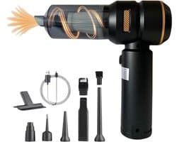 Auto Stofzuiger Draadloos - 18000PA Zuigkracht - Kruimelzuiger - Handstofzuiger - Kruimeldief - 9 Opzetstukken - HEPA Filter - Oplaadbaar - Snoerloos - Mini Stofzuiger - Airduster