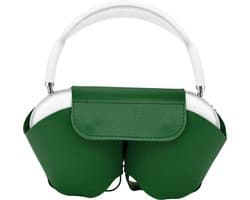 Phreeze Koptelefoon Hoes geschikt voor o.a JBl, Sony, Bose Hoofdtelefoon - Opberghoes - Hygienisch - Headphone Case - Zacht PU leer - Groen — afbeelding 1