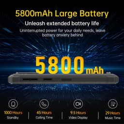 OUKITEL WP32 Rugged Smartphone - IP68/IP69K Outdoor Telefoon - Dual SIM 4G - 12GB RAM - 128GB ROM - 6300 mAh - 5,93 inch - GPS, NFC, OTG - Zwart — thumbnail 2