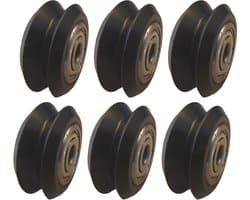 V-Slot - V wheels 3D Printer D-type poelie 625Z flenslagerpoelie grootte: diameter 24mm dikte 10.9mm 6 stuks - wielen