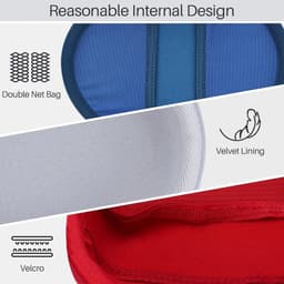 Harde Hoofdtelefoon Hoes - Draagbare Opbergtas - Veilige Opslag - Waterdicht Materiaal - 20x15x9cm - Rood — thumbnail 3