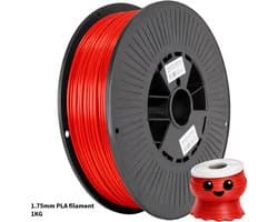 Rood PLA+ 3D Printer Filament 1.75 mm - Hoge Kwaliteit en Duurzaam - Compatibel met Creality, Bambu Lab, Esun en Andere 3D Printers - Perfect voor 3D Printen van Prototypes, Modellen en Accessoires - voor Professioneel en Thuisgebruik