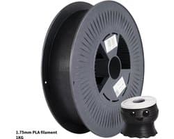 Zwart PLA+ 1kg 3D Printer Filament 1.75 mm - Hoge Kwaliteit en Duurzaam - Compatibel met Creality, Bambu Lab, Esun en Andere 3D Printers - Perfect voor 3D Printen van Prototypes, Modellen en Accessoires - voor Professioneel en Thuisgebruik