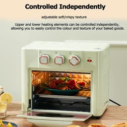 Multifunctionele Oven - Heteluchtoven Airfryer - Thuis Bakken Grillen - 360 Graden Circulatie - 18 Liter Capaciteit - Groen — thumbnail 2