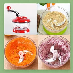 Keukenmachine Groentehakker - Handdruk Hakmolen - Snel Ingrediënten Snijden - Voedselveilig Materiaal - 14 x 19.5 cm - Enkele attributen — thumbnail 3