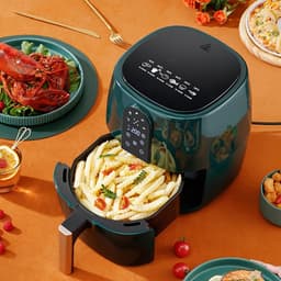 Multifunctionele Airfryer - Slimme Friteuse - Gezond Koken - Digitale Touch Bediening - 6L Grote Capaciteit - Roze — thumbnail 4