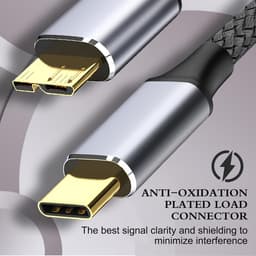 USB C naar Micro B kabel - Data overdracht kabel - Externe schijf aansluiten - 10 Gbps snelheid — thumbnail 5