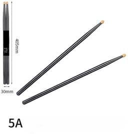 1 Paar Drumstokken 5A – Drumsticks - Gekleurde Drumstokken - Zwart - LOUZIR — thumbnail 3