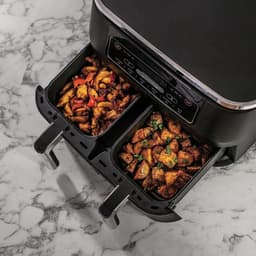 Airfryer 2 Laden - 7,6L - 6-in-1 - Olievrij Airfryen - Braden, Bakken, Opwarmen, Drogen - Kookt 4-6 Porties - Vaatwasmachinebestendige Manden - Antibaklaag — thumbnail 5