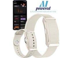 Shrivasta Activity Tracker Plus | armband met AI-Gezondheidsanalyse & Lichaamstemperatuur meting | Dames & Heren | Zilver | Hartslag | SpO₂ | Slaapmonitor | Stress | Menstruatiecyclus | Inclusief 2 Armbanden (siliconen & Nylon) – Waterdicht