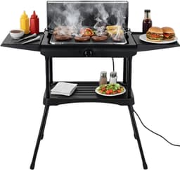 Lomera Elektrische Barbecue Staand - Elektrische Barbecue met Onderstel - Elektrische Barbecue op Voet - Elektrische Barbecue Balkon - Elektrische Barbecue Camping - Elektrische BBQ Staand - Staande Elektrische Barbecue — thumbnail 1