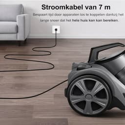 Zakloze Cilinderstofzuiger-Compact—Lichtgewicht-2,4L-Hoge Zuigkracht-Cycloontechnologie-Werkradius van 10 meter. — thumbnail 3