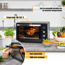 SVN® Heteluchtoven - Oven - Airfryer Oven - Zwart - 56cm x 41cm x 35cm — thumbnail 7
