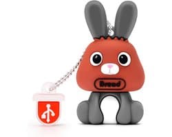 64 GB USB-stick - Geheugenstick Pendrive - Externe Opslag - Schokbestendig Ontwerp - Compact Formaat - Konijntje