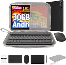 Hotlight 2K (2000x1200) Tablet - 11.5 inch Tablet met Toetsenbord -Grijs Tablet Hoes Sleeve - Stylus - Muis - 30 GB RAM/128GB ROM - 8400mAh - 5G WiFi — thumbnail 1
