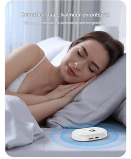 GELLDG Bluetooth-slaapluidspreker - Mini luidspreker met botgeleiding - 92x60x16mm - Draagbaar & met timer - Geschikt voor gebruik onder het kussen - Plastic - Incl. telefoonhouder en TF-kaartsleuf voor ontspanning en slaap — thumbnail 5