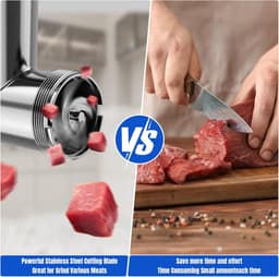 Accessoires voor Vleesmolen - Keukenaccessoires Van Roestvrij Staal - Met Hakschijven Worstvulbuizen voor Het Hakken Van Vlees - Verwerking Van Fruit, Groenten — thumbnail 5