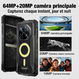 DOOGEE Fire 7 Pro Robuuste smartphone 5G - 32GB RAM - 256GB ROM - 13000mAh 33W - 6,56 inch - IP68/IP69K Outdoor Telefoons - Android 15 - Nachtzicht, Face ID, NFC, GPS, OTG - Oranje — thumbnail 5