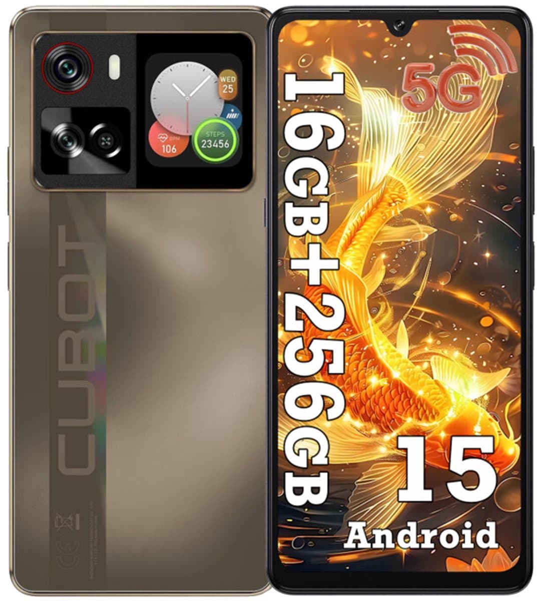 CUBOT X100 Smartphone - 5G - 16GB RAM - 256GB ROM - 5100 mAh - 6.88 inch 120Hz - Android 15 - NFC - OTG - Gouden — afbeelding 1