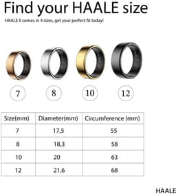 HAALE II Smart Ring met Oplaadcase - Gold - Size 8 — thumbnail 3