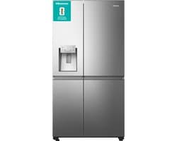 Hisense RS818N4TIC - Amerikaanse koelkast - Energielabel C - Water- & ijsdispenser - Metal Cooling - No Frost - RVS - Multi-Air Flow - Fast Freeze - 35dB (A) - Inverter Compressor - 632 Liter