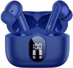 SBG Draadloze Oordopjes - Noise Cancelling - Headset - Bluetooth 5.4 - Earbuds oplaadcase - LED Display - Met Microfoon - Extra dopjes - Blauw — thumbnail 1
