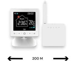 Thermostaat | Wifi | Tiptoetsbediening | Opbouw | Verwarmen | Tuya Smart Life | Zwart