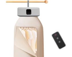 Draagbare wasdroger - Mini/compacte droger voor appartement, camper, op reis - Kleine, stille en sneldrogende machine met instelbare timer en eenvoudige installatie.