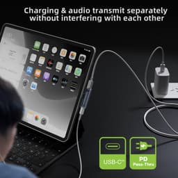 USB-C naar 3.5mm Audio Adapter met 100W PD Snelladen - DAC AUX HiFi Geluid — thumbnail 2