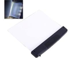 Platte boeklamp - Boeklamp voor lezen in bed 's nachts, heldere LED-boekverlichting, verlichtingspaneel voor de hele pagina, draadloos