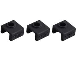 3 Stuks Hittebestendige Siliconen Sok voor 3D Printer Verwarming Blok Hotend (Zwart)