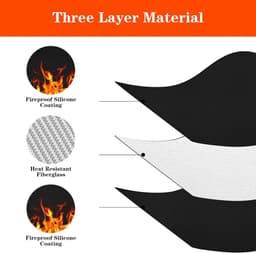 Hittebestendige mat voor luchtfriteuse, 60 x 40 cm, werkbladbescherming, vuurvaste waterdichte antislipmat voor koffiezetapparaat, magnetron — thumbnail 5